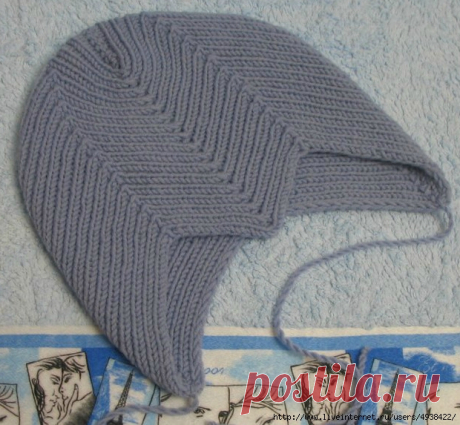 Детская шапочка с мысиком. Baby Hat by Olga Dryganets.