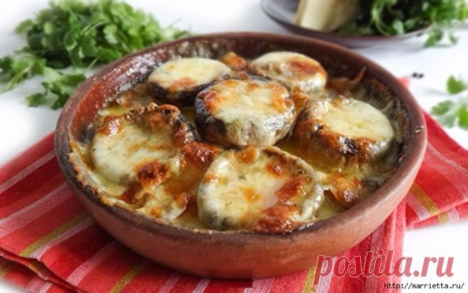 Грибы с сулугуни в кеци