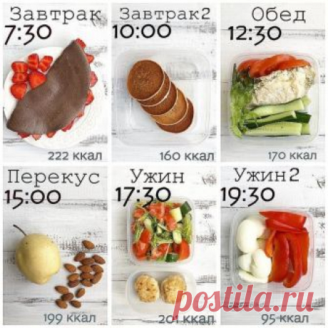 Меню правильного питания на день 
Сохрани себе на стену!