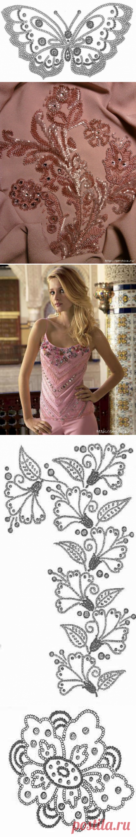 Как вышить красиво одежду бисером + шаблоны и мк