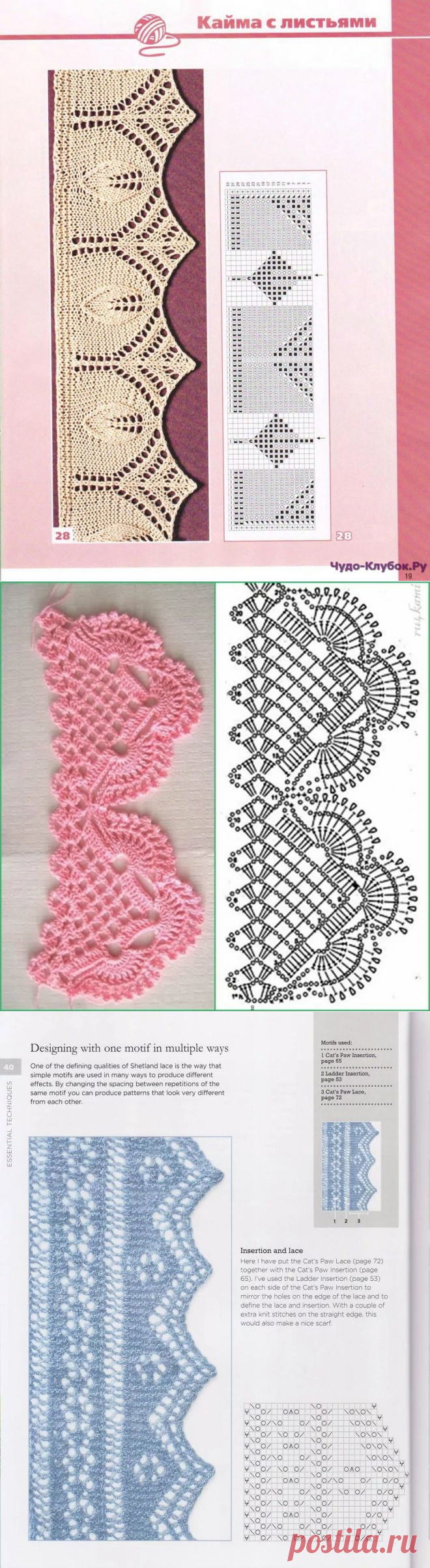 Красивая кайма на спицах — DIYIdeas