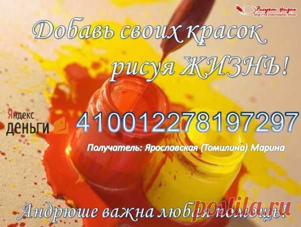 РИСУЕМ ЖИЗНЬ! Андрюша Ярославский, сбор до 12.12