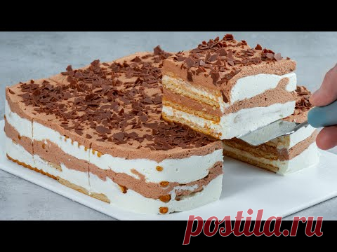 Без молока, яиц, муки и духовки. Любимый детский шоколадный торт