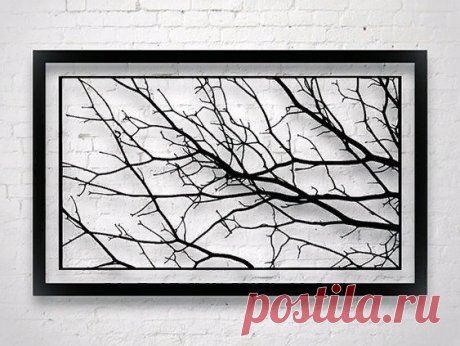 24 варианта картин из веток. Шедевры природы, которые нужно только обрамить | Древология | Яндекс Дзен