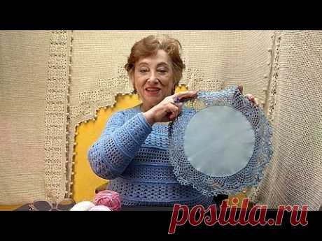 Обвязка салфетки из ткани. Мастер-класс по вязанию крючком от О. С. Литвиной.