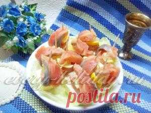 Канапе с красной рыбой и сыром - рецепт с фото