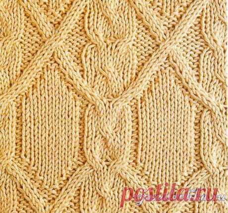Узор спицами «Рисунок из кос»