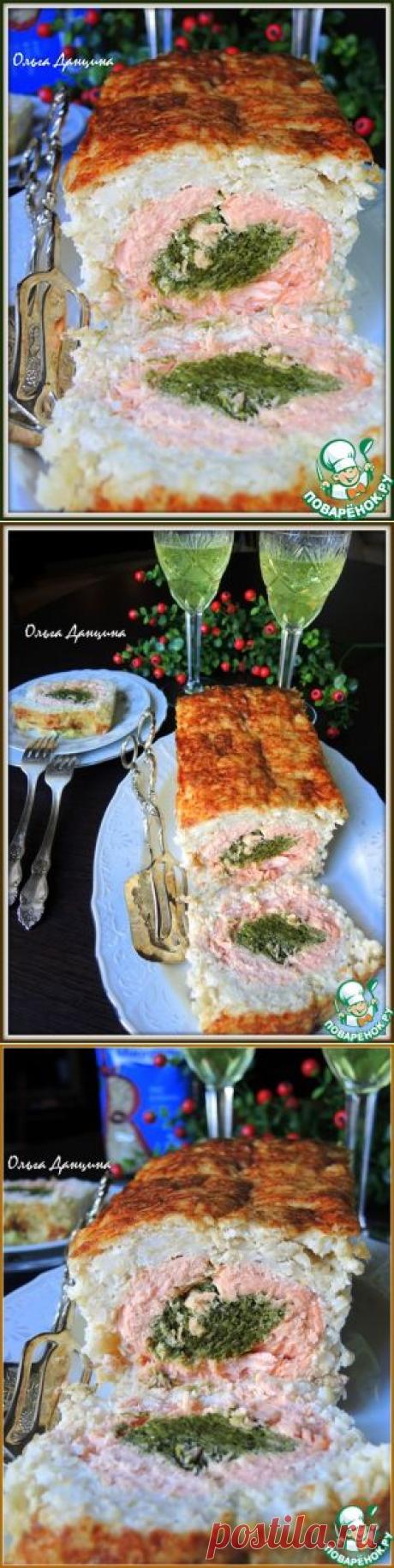 Рыбно-рисовый рулет со шпинатом - кулинарный рецепт