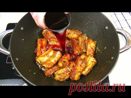 Вкуснейшее Праздничное МЯСО без Заморочек. /Свиные ребрышки томленые в вине.