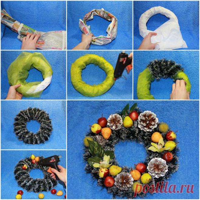 Make Christmas Wreath with Newspaper | UsefulDIY.com