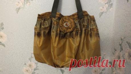 Как сшить вместительную сумку из сломанного зонтика!