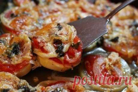 Кабачки запеченные с луком и помидорами. » Кулинарные рецепты