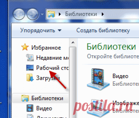 Как открыть Рабочий стол