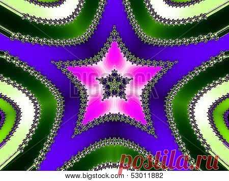 Fractal pattern with a star Стоковые фотографии и изображения | Bigstock