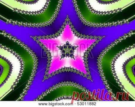 Fractal pattern with a star Стоковые фотографии и изображения | Bigstock