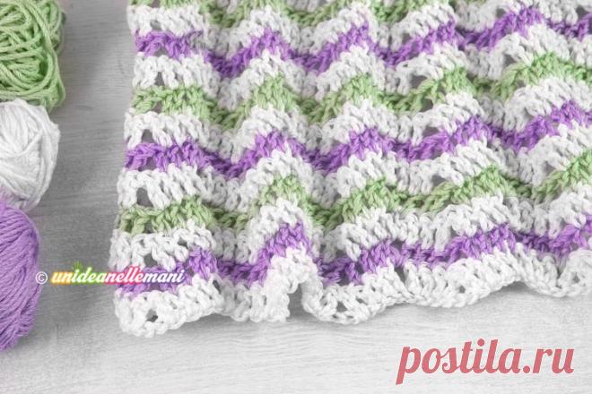 Стежки крючком: как сделать стежок волны, волнообразный стежок крючком