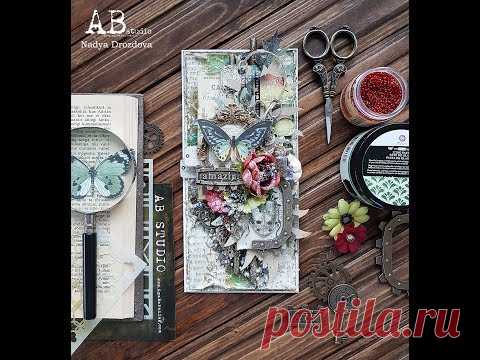 Step-by-step Mixed-media card Tutorial for AB studio