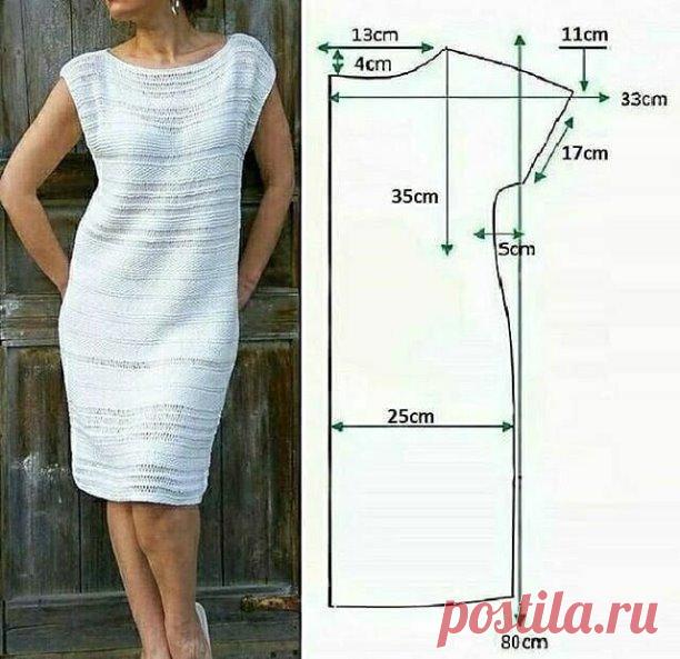 Выкройка трикотажного платья с приспущенным рукавом 
46 размер рос.