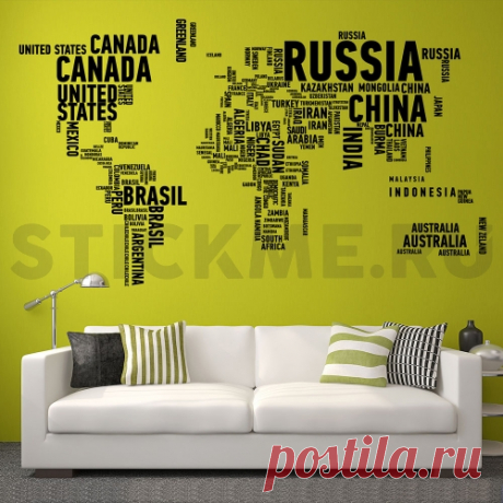 Карта мира в словах | stickme.ru