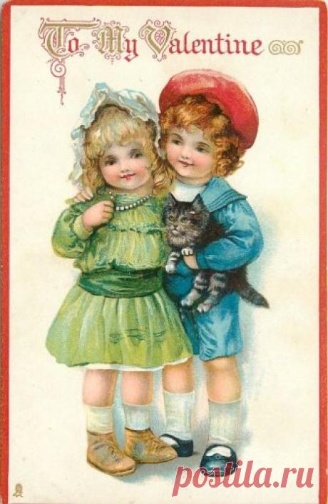 "Старинные винтажные открытки." — card from user yuliamalinovsckaja in Yandex.Collections