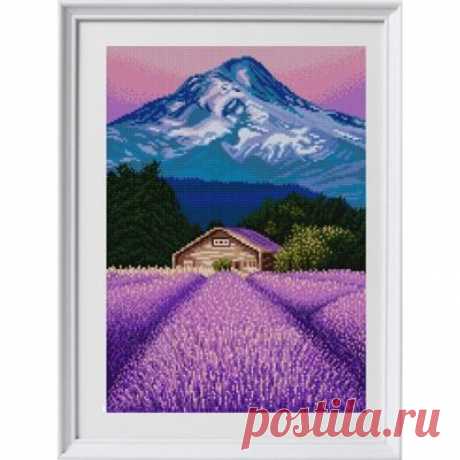 1383 "Лавандовое поле" Рисунок на ткани