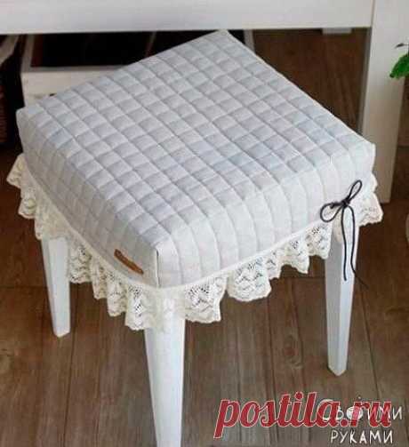 Чехол на табурет Своими руками (HandMade, дизайн, творчество): Чехол на табурет