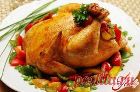 Курица, фаршированная в духовке целиком, – это вкусно