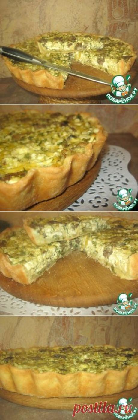 Пирог с творогом и грибами - кулинарный рецепт