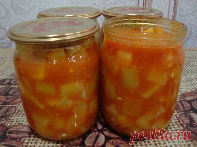 Кабачки в томатной заливке на зиму 