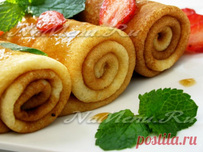 Блины на молоке тонкие: нежные и очень вкусные