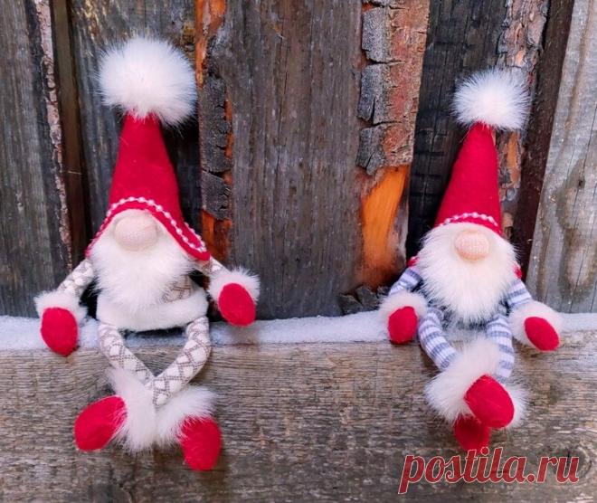 Милые мини Гномики, станут отличным дополнением к любому новогоднему декору! Сделать таких Гномиков совсем не сложно! | Юлия Жданова | Яндекс Дзен