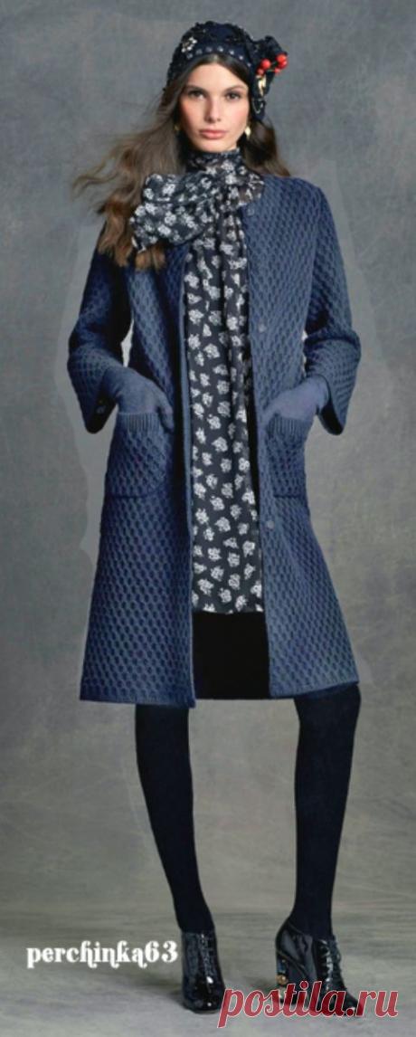 Пальто D&amp;G Средиземноморский шик спицами - perchinka63.ru