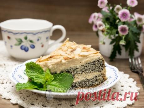 Маковый торт с кремом из вареной сгущенки