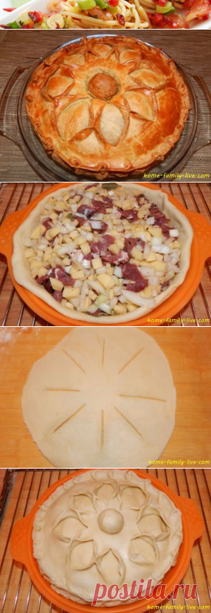 Пирог с мясом - пошаговый рецепт с фотоКулинарные рецепты