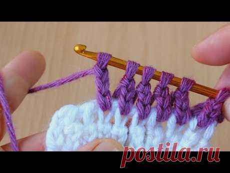 Wow! Tunisian crochet tutorial step by step for beginners/ acemiler için kolay tığ işi