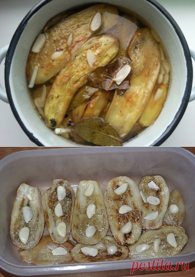 Маринованные баклажаны, сытные и ароматные