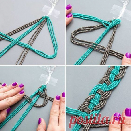 Браслеты. фото-уроки.  — Сделай сам, идеи для творчества - DIY Ideas