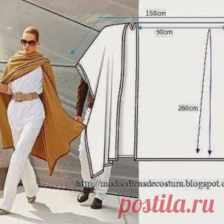 Красивые пончо - легкие и простые выкройки
