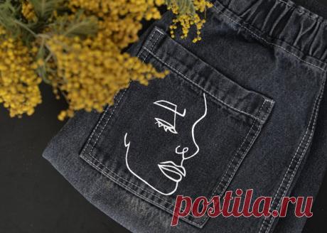 рисунок одной линии. Художественная линия. Абстрактное лицо на | Etsy