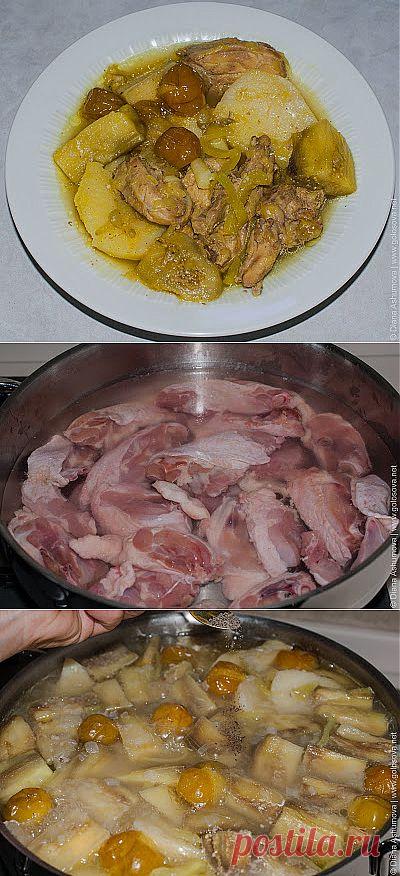 Овощное рагу с курицей. .