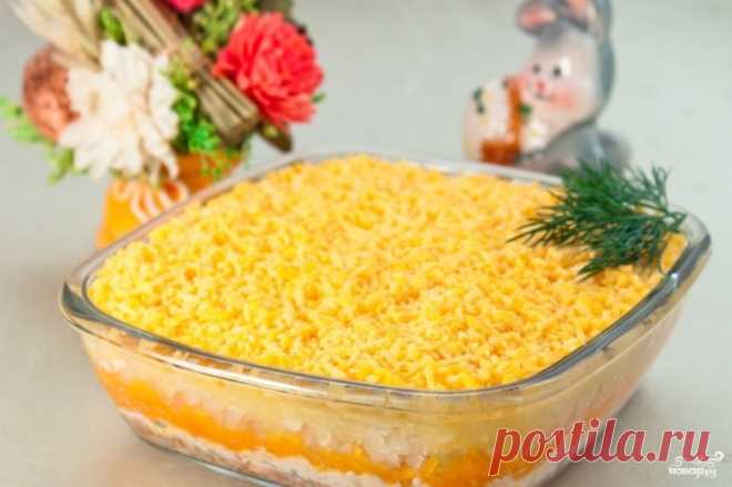 Салат "Мимоза" с плавленым сыром - пошаговый кулинарный рецепт с фото на Повар.ру