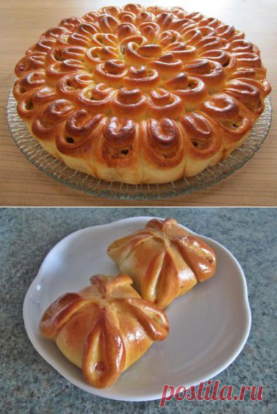 Мясной пирог «Хризантемка» : Выпечка несладкая