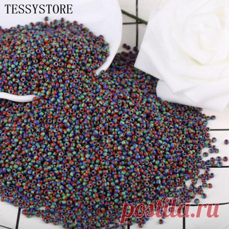 Двухцветные бусины 1000 шт./лот 2 мм, стеклянные бусины с круглыми отверстиями, хрустальные трехцветные бусины для изготовления ювелирных изделий, ожерелий ручной работы, «сделай сам» | Украшения и аксессуары | АлиЭкспресс