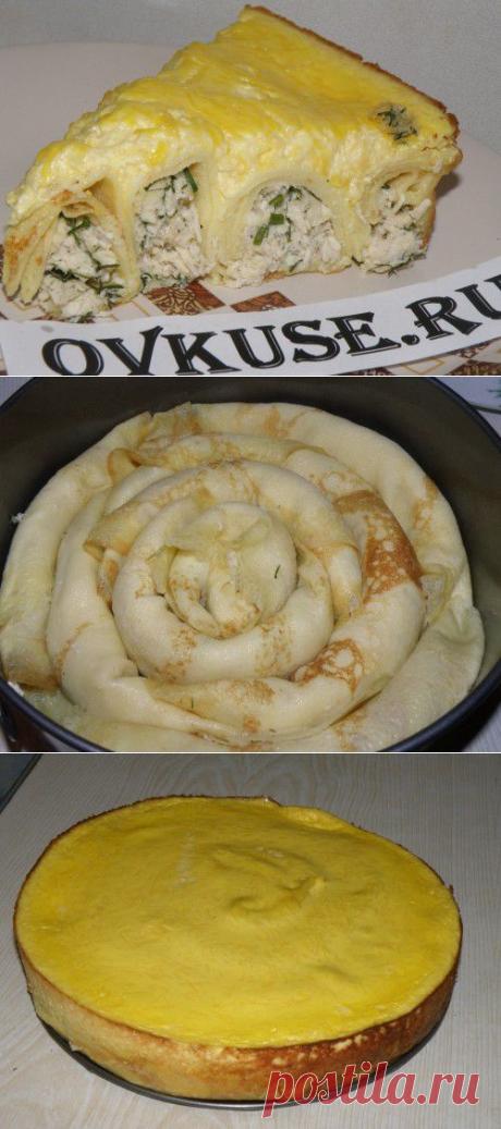 Блинный пирог с мясом, рецепты блюда с фото / Простые рецепты