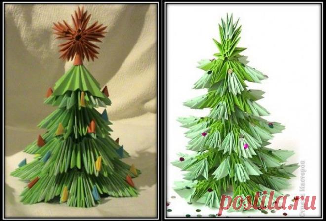 Елки на любой вкус. Различные поделки из бумаги для детей и взрослых. Снежинки и елки из бумаги