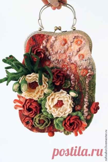 Сумка войлочная. Дыхание осени - сумка валяная,сумка женская,сумка с декором