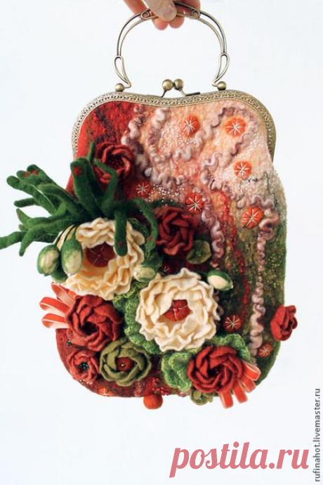Сумка войлочная. Дыхание осени - сумка валяная,сумка женская,сумка с декором