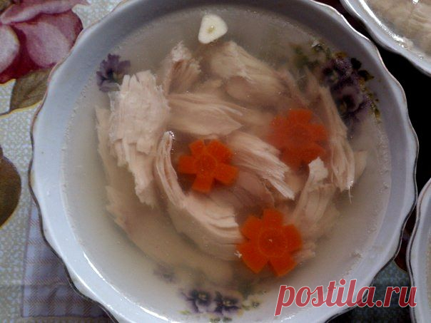 (+1) - Домашнее прозрачное заливное из курицы - просто и вкусно!!! | Любимые рецепты