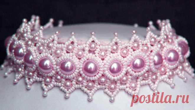 Free pattern for beautiful beaded necklace Anna | Beads Magic