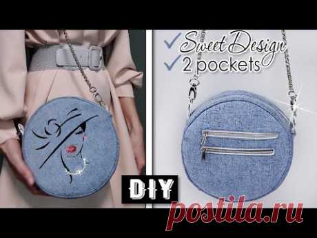 Lovely DIY Purse Bag Denim Tutorial Shiny Rhinestones [ASMR] With Relax Sounds